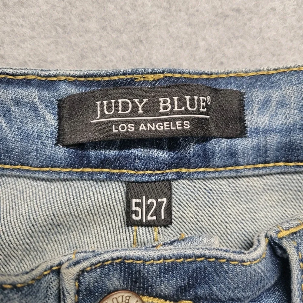 Judy Blue Los Angeles Boyfriend Distressed Jeans Light Wash Size 5/27 Denim